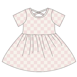 Abiti Estivi per Bambine a Maniche Corte, Casual da Spiaggia, Lunghezza al Ginocchio, Collo Tondo, in Morbido Tessuto di Bambù, Stampa Personalizzata, Vestiti Adorabili - Product Image 4