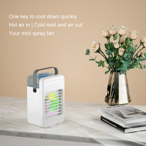 Gran oferta, mini ventilador enfriador de aire eléctrico recargable, aire acondicionado portátil con luz LED RGB de 3 velocidades para uso en hoteles - Product Image 2