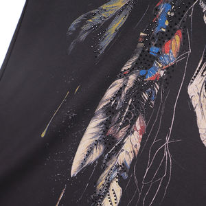 T-shirt Streetwear lourd avec logo et image T-shirts en coton surdimensionné personnalisés pour hommes Impression numérique de t-shirts - Product Image 3