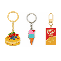 Porte-clés en métal personnalisé élégant Porte-clés girly orné de strass Porte-clés en métal cerise Fournisseur d'usine OEM
