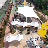 Toldo para Parques Infantiles, Estructura de Membrana Tensada de PVDF, Gran Resistencia, Ecológico, Resistente a los Rayos UV