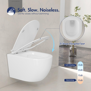 Toilettes suspendues murales en céramique de qualité supérieure pour salle de bains Toilettes suspendues murales avec réservoir - Product Image 4