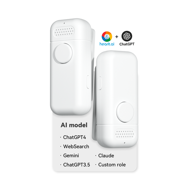 New Technology AI Noise Reduction Ribbon Microphone Smart AI Noise Reduction USB-C Charging for 5.2 17 Hours Battery Life