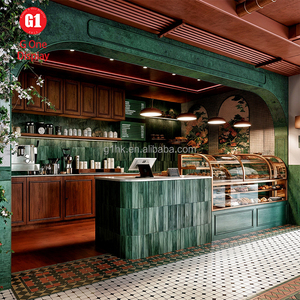 Décoration intérieure de boulangerie haut de gamme en bois, comptoir de présentation de café personnalisé, prix d'usine, vitrine à pain - Product Image 6