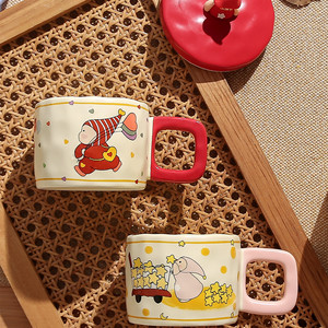 Taza de Cerámica con Tapa, Diseño Creativo de Chica Mágica de Dibujos Animados, Linda y Distintiva, Resistente a Altas Temperaturas, de Alta Calidad <span class=keywords><strong>para</strong></span> Uso Doméstico - Product Image 4