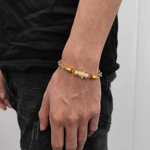 Hip Hop <b>Iced</b> <b>Out</b> Stainless Steel Cuban Curb Rope <b>Chain</b> Necklace with CZ Diamond Clasp, 18K Gold Plated, Men Women Bling Jewelry - Product Image 6