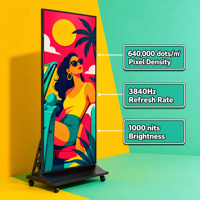 Pantalla LED P1.25 para Interiores, Plegable, de Alta Resolución 4K HDR10, 120Hz, Panel de Video Wall para Alquiler en Escenarios