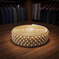 Divers styles de chaînes brodées perlées, dentelle, perles/strass, style DIY, chaussures, chapeaux, accessoires, vêtements