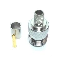 50 Ohm N Female Crimp Solder for RG58 LMR195 RG223 RG142 RG400 LMR240 H155 LMR300 RG6 LMR400 RG8 RG213 RG214 Cable RF Connectors