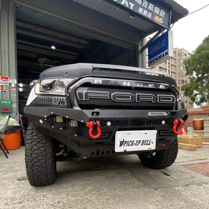 BUMPER <span class=keywords><strong>2021</strong></span> Ranger <span class=keywords><strong>Hilux</strong></span> NP300 Dmax Triton BLACK Powder Coat Material Q235 Acero Pajero Parachoques delantero Tacoma 2019 Parachoques delantero - Product Image 2