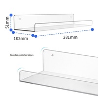 Lot de 4 présentoirs transparents en acrylique pour rangement mural et organisation de produits de soin, parfums, vernis à ongles, confitures, et boîtes mystères