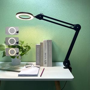 Lampe de bureau à LED avec loupe 8x, bras réglable, alimentation USB, protection des yeux, pour le nail art, les extensions de cils et les tâches de beauté - Product Image 1