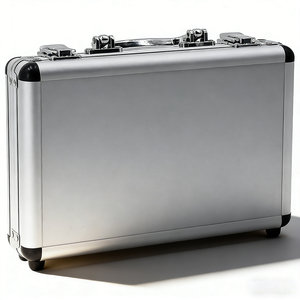 Maletín de herramientas de aluminio duro plateado de tamaño personalizado OEM para instrumentos y equipos de alta resistencia con relleno de espuma - Product Image 3