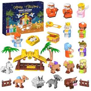 DIY Christmas Advent Calendar Blind Box Building <strong>Blocks</strong> Jesus <strong>Bricks</strong> Toys Countdown Advent Calendars Gifts Christmas Party - Product Image 1