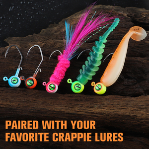 Vente en gros de têtes de jig <span class=keywords><strong>pour</strong></span> crappie et panfish, 0.8g, 1.75g, 3.5g, avec grands <span class=keywords><strong>yeux</strong></span> 3D, hameçons de jig en plomb <span class=keywords><strong>pour</strong></span> la pêche à la perche et au panfish - Product Image 5