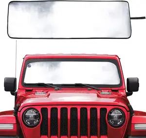 Windschutz scheibe Sonnenschutz Sonnenblende Matte Auto Sonnenschutz Hitzeschild Fit für 2018 2019 Jeep Wrangler Rubicon Sahara JL