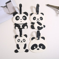 Étiquette de bagage créative en forme de panda pour carte d'embarquement de voyage