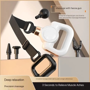 Herramienta de masajeador corporal más vendida, pistola de masaje de percusión con cinturón de vibración, masajeador corporal de mano con vibración eléctrica de músculo profundo - Product Image 5
