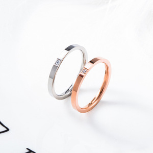 Phần Tốt Duy Nhất Đơn Giản Thời Trang Hoang Dã Vài Kim Cương-Studded Titan Thép Vòng Trang Sức Nhà Máy Quá Trình Sản Xuất - Product Image 5