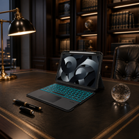Compatible avec iPad Pro 1ère/2ème/3ème/4ème génération 11 pouces, étui clavier séparé avec pavé tactile, rétroéclairage RVB 7 couleurs, neuf