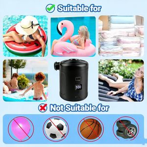 <span class=keywords><strong>Pompe</strong></span> à batterie compacte pour matelas pneumatique, gonfleur et dégonfleur rapide pour lits pneumatiques, bouées de natation, meubles gonflables, jouets aquatiques - Product Image 2