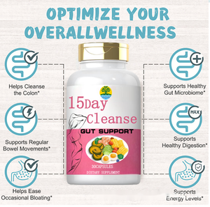 Gut Health and Gut Lining Supplement Improved Digestive Comfort 15 Day <strong>Cleanse</strong> Detox Gut and <strong>Colon</strong> Support Advanced <strong>Capsules</strong> - Product Image 3