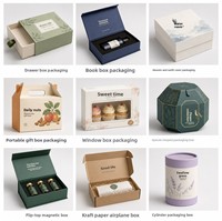 Boîtes cadeaux carrées pliables personnalisées avec logo imprimé en couleur, personnalisation en petites séries pour l'emballage de bougies et de portefeuilles