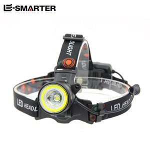 Linterna Frontal LED E Smarter, Recargable, 2000 mAh, Alcance de 200-299 Metros, Brillo Ajustable, Diadema Giratoria - Product Image 1