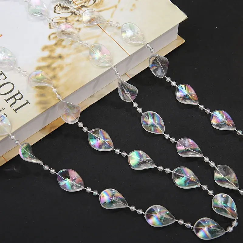 Diamond Acrylic Crystal AB Color Bead Garland Strand Bead Chains String Home&Wedding Centerpiece Tree Decoration