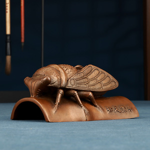 Prensapapeles de Cobre Copper World con Diseño de Cigarra, 10 cm, Decoración para Estudio, Regalo para el Día del Maestro - Product Image 2