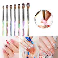 Kolinsky — brosse à ongles pour les ongles, en poils acryliques, LOGO personnalisé, outil de manucure coloré, forme ronde, 2021 Pure, nouvelle collection, 100%