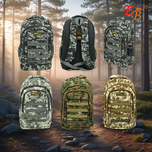 Sac à dos tactique Eb 18 pouces en nylon durable, équipement de plein air unisexe, style camouflage - Product Image 2