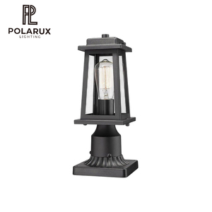 Lampe de pilier extérieure moderne en métal et verre, étanche IP65, <span class=keywords><strong>pour</strong></span> villa, jardin, <span class=keywords><strong>portail</strong></span>, clôture, style rétro américain antique, éclairage mural - Product Image 1