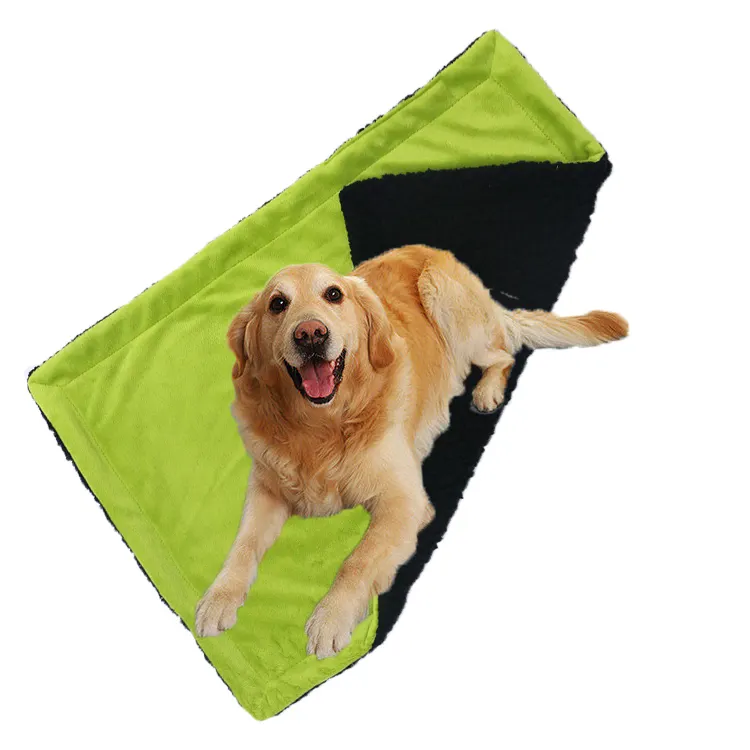 Teddy Bear Warm Sleeping Waterproof Solid Color Wool Pet Blanket Luxury Dog Fleece Blanket