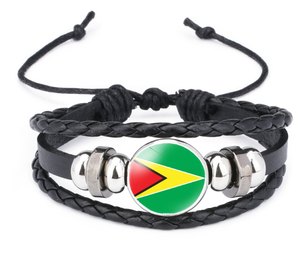 Регулируемый кожаный браслет Стильный южноамериканский Национальный флаг Суринама настраиваемый по длине аксессуар - Product Image 6