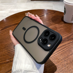 Nam Châm Điện Thoại Trường Hợp Đối Với <span class=keywords><strong>iPhone</strong></span> 11 12 13 14 15 16 Pro Max Với Máy Ảnh Ống Kính Bảo Vệ Matt Trở Lại Từ Điện Thoại Bìa - Product Image 1