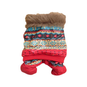 Conjunto de ropa de sombrero de oso de peluche de Navidad, abrigo de algodón con estampado étnico clásico de lujo, diseño de oso de <span class=keywords><strong>apertura</strong></span> Abdominal para - Product Image 2