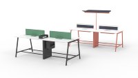 Nouveau design de poste de travail industriel fixe ergonomique avec tiroirs intégrés pour la maison, les affaires et la restauration