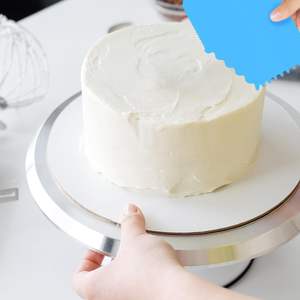 Lot de 3 spatules à pâtisserie en silicone bleues, outils de lissage personnalisés pour gâteaux et glaçages, racloir en silicone pour la pâtisserie - Product Image 3