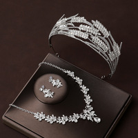 Serre-têtes de mariée élégants, accessoires de coiffure de mariage, superbe parure de princesse, ensemble de trois pièces