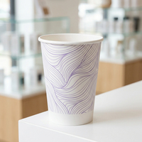 Gobelet en papier simple de 8 oz avec logo personnalisé imprimé et couvercle, léger, qualité supérieure, écologique, pour café, vente en gros