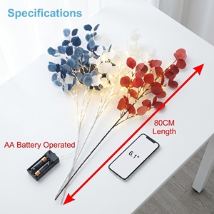 <span class=keywords><strong>Guirnaldas</strong></span> <span class=keywords><strong>de</strong></span> Eucalipto y Hojas <span class=keywords><strong>de</strong></span> Manzano en Tonos Otoñales Coloridos para Decoración <span class=keywords><strong>de</strong></span> Acción <span class=keywords><strong>de</strong></span> Gracias, Bodas y Navidad - Product Image 2