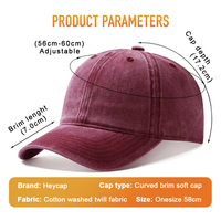 Gorras Personalizadas OEM de Alta Calidad, Gorra de Béisbol Unisex de 6 Paneles, de Algodón Lavado, Sin Estructura, Ajustable, con Logotipo Bordado, Estilo Vintage