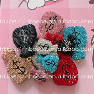 Bling funda para teléfono móvil decoraciones funda de teléfono basura dijes decoración encanto con diamantes de imitación DIY manualidades accesorios bolsa de dinero 0001 - Product Image 6