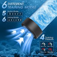 Pompe à vide électrique pour homme avec 5 modes d'aspiration, 6-en-1, extraction automatique d'air, Godet d'exercice pénien, Masturbateur pour hommes
