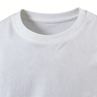 T-shirt en coton filé à anneaux super doux personnalisé en usine, T-shirt blanc uni teint sur mesure pour événements et clubs
