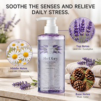 Fabricant de gel douche à la lavande en marque privée, gel douche aromathérapeutique personnalisé, produits de soin corporel, Chine