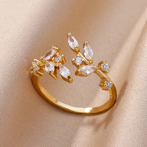 Minimalist Stacking <strong>Ring</strong> European American Style 18K Gold Plated <strong>Adjustable</strong> Non Tarnish Copper <strong>Ring</strong> - Product Image 6