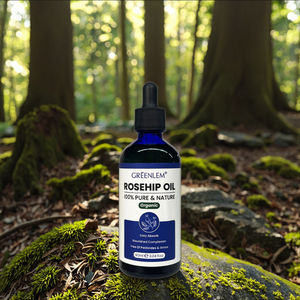 Sérum d'huile de rose musquée biologique pressée à froid, soin anti-âge pour le visage, liquide hydratant pour la réparation de la barrière cutanée, soin de nuit - Product Image 3