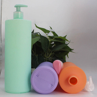 Impression personnalisée 1000ml Bouteille de lotion pompe à shampoing en plastique cosmétique vide ronde colorée mate